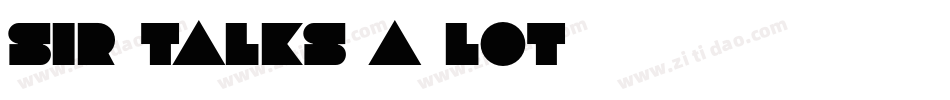 Sir Talks A Lot字体转换
